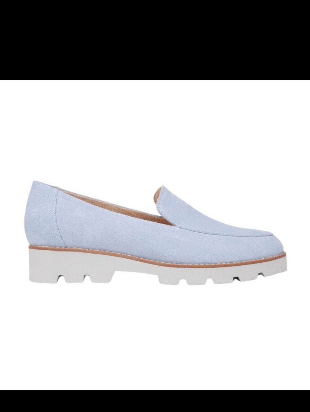 Vionic Kensley Skyway Blue Suede Loafers Womens Arch Support Orthotic Shoes